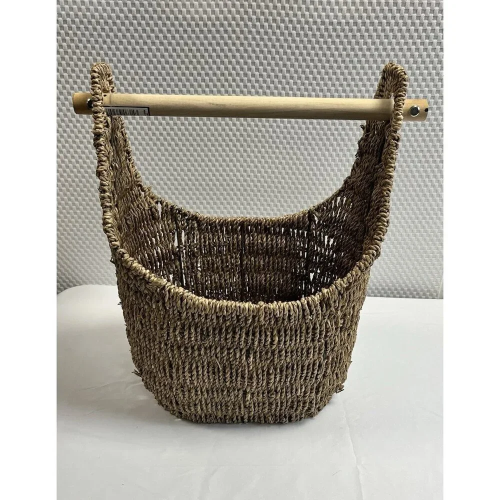 2 Vintage/Boho/Beach/Cottage Woven Seagrass Baskets Lot 🤍